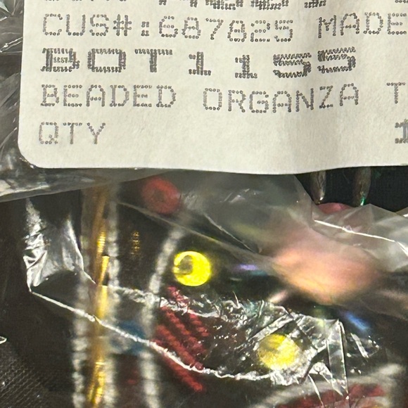 NWT 46” x 4” Organza beaded trim - Picture 10 of 11